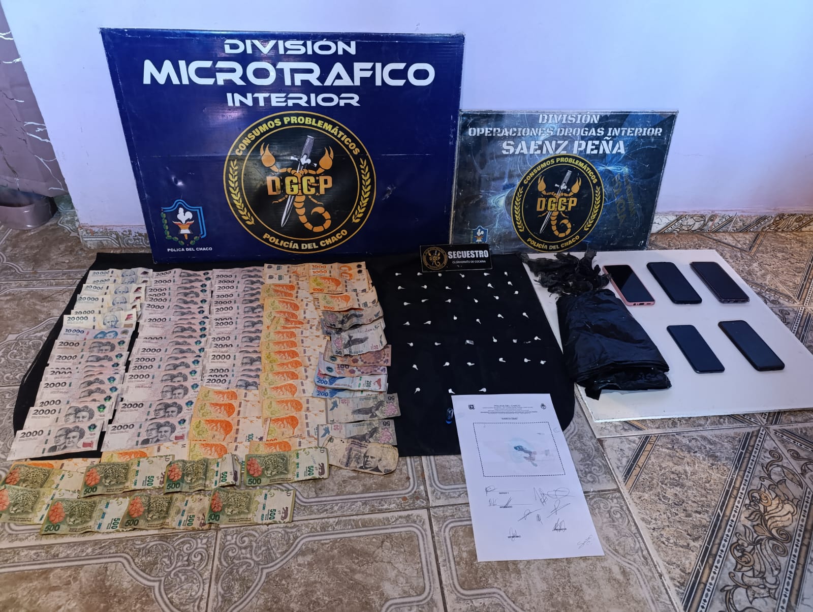 Allanamientos antidrogas: cuatro detenidos y secuestro de cocaína